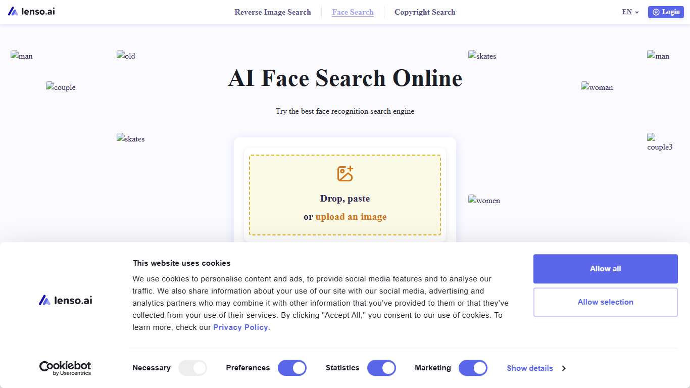 Lenso.ai: AI Face Search Online and Facial Recognition Engine